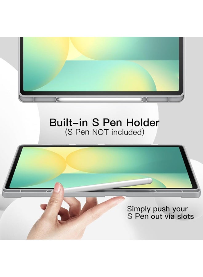 ميجوفاست غطاء ذكي لجهاز Samsung Galaxy Tab S10 FE+ S10 FE Plus 2025 مقاس 13.1 بوصة مع حامل صلب وخاصية السكون والاستيقاظ التلقائي مع حامل قلم لجهاز Galaxy Tab S10FE+ باللون الفضي - Image 5