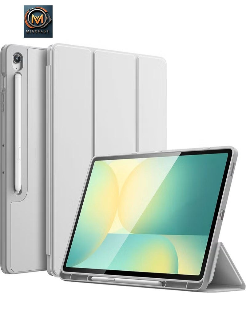 ميجوفاست غطاء ذكي لجهاز Samsung Galaxy Tab S10 FE+ S10 FE Plus 2025 مقاس 13.1 بوصة مع حامل صلب وخاصية السكون والاستيقاظ التلقائي مع حامل قلم لجهاز Galaxy Tab S10FE+ باللون الفضي - Image 1