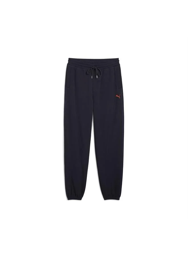 Puma New Navy Premium Essentials Relaxed Graphic Sweatpants Unisex for Men | Best Price UAE