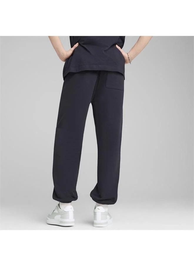 Puma New Navy Premium Essentials Relaxed Graphic Sweatpants Unisex for Men | Best Price UAE