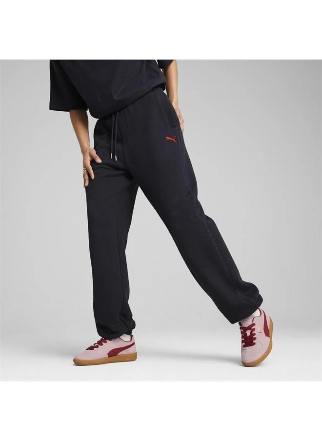 Puma New Navy Premium Essentials Relaxed Graphic Sweatpants Unisex for Men | Best Price UAE