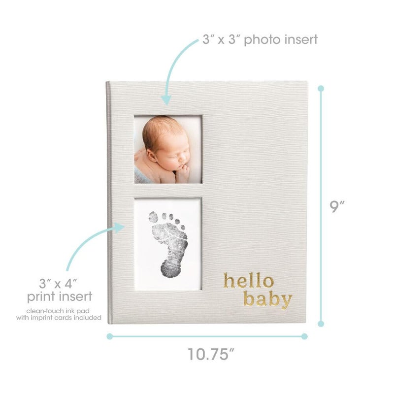 pearhead Linen Memory Book for Baby Boy or Girl, First 5 Year Baby Book, Monthly Milsetone Scrapbook and Photo Album, My Baby Book - Image 4