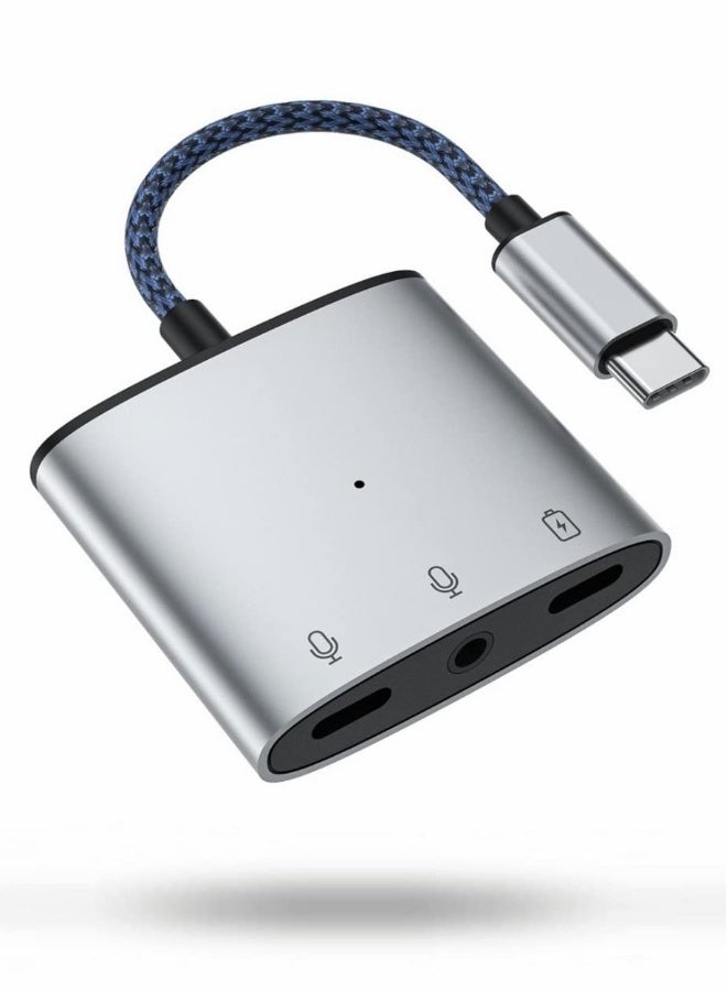 Generic USB C to and USB C Headphone Jack Adapter, with 60W