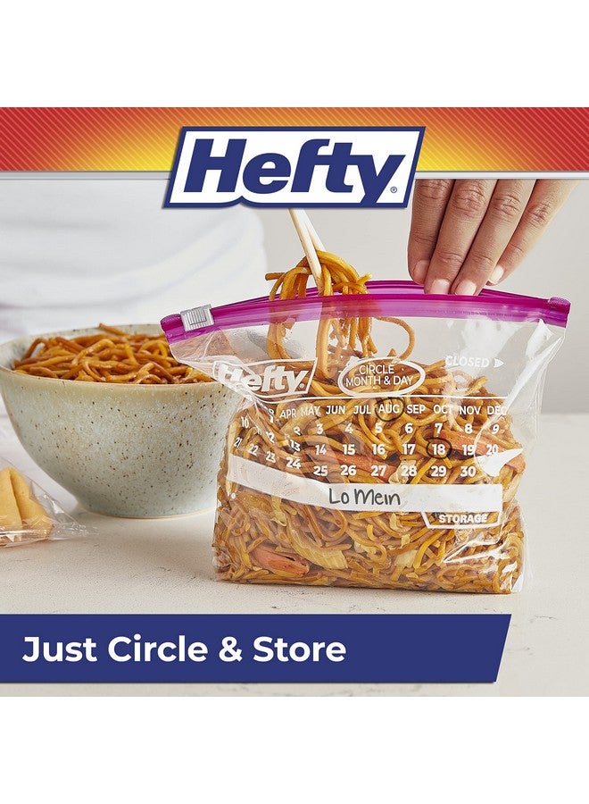 Hefty Hefty Slider Calendar Storage Bags, Quart Size, 40 Count (Pack of 4), 160 Total - Image 4