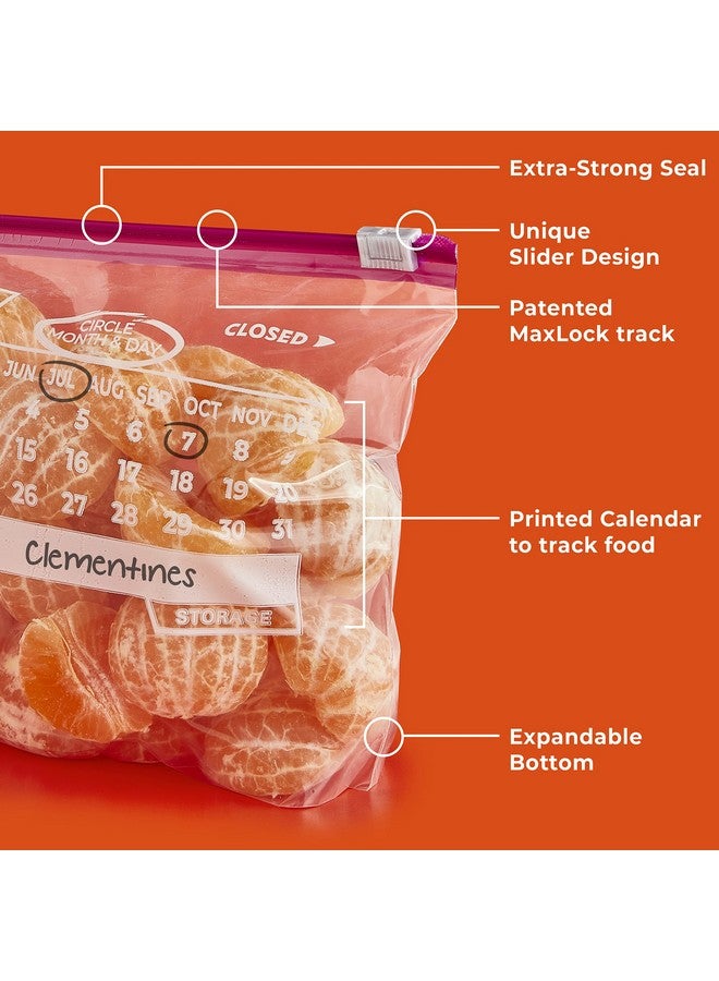 Hefty Hefty Slider Calendar Storage Bags, Quart Size, 40 Count (Pack of 4), 160 Total - Image 3