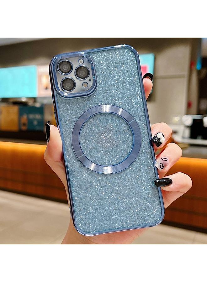 زبون جراب لهاتف iPhone 12 Pro Max مطلي بالكهرباء بلون نقي لامع ومسحوق جراب هاتف MagSafe - Image 1