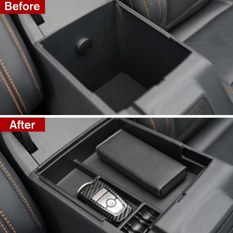 LitMiRaCle Center Console Organizer Tray Ford Bronco Tray Compatible For Ford Bronco 2021-2024 2/4 Doors (Not for Sport & 2025) Accessories, Center Armrest Storage Box Upper and Lower, 2PCS - Image 4