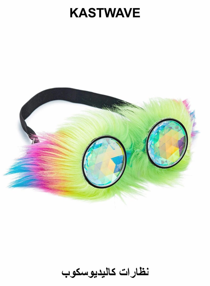 KASTWAVE Kaleidoscope Glasses, Crystal Rainbow Kaleidoscope Rave Glasses - Image 1