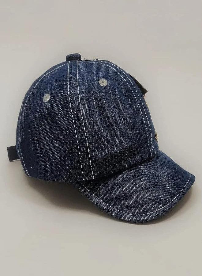 JMP Baby Caps for Kids Printed Cartoon Design Soft Cotton Baseball Cap for Toddler Boys Girls Sun Protection Stylish Casual Cap (Age 6 Month to 2.5 Years)(Dark Blue) - Image 2