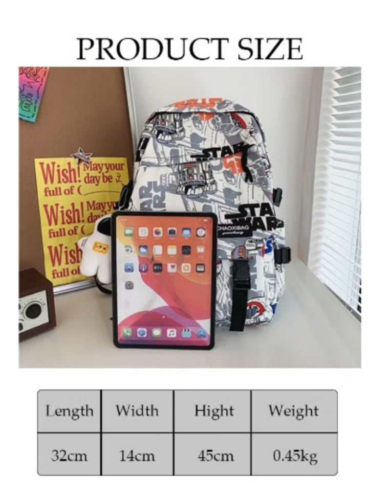 DUNISO Star Wars - Collaborated Backpack | Trendy Prints, Unique Charms - Image 4