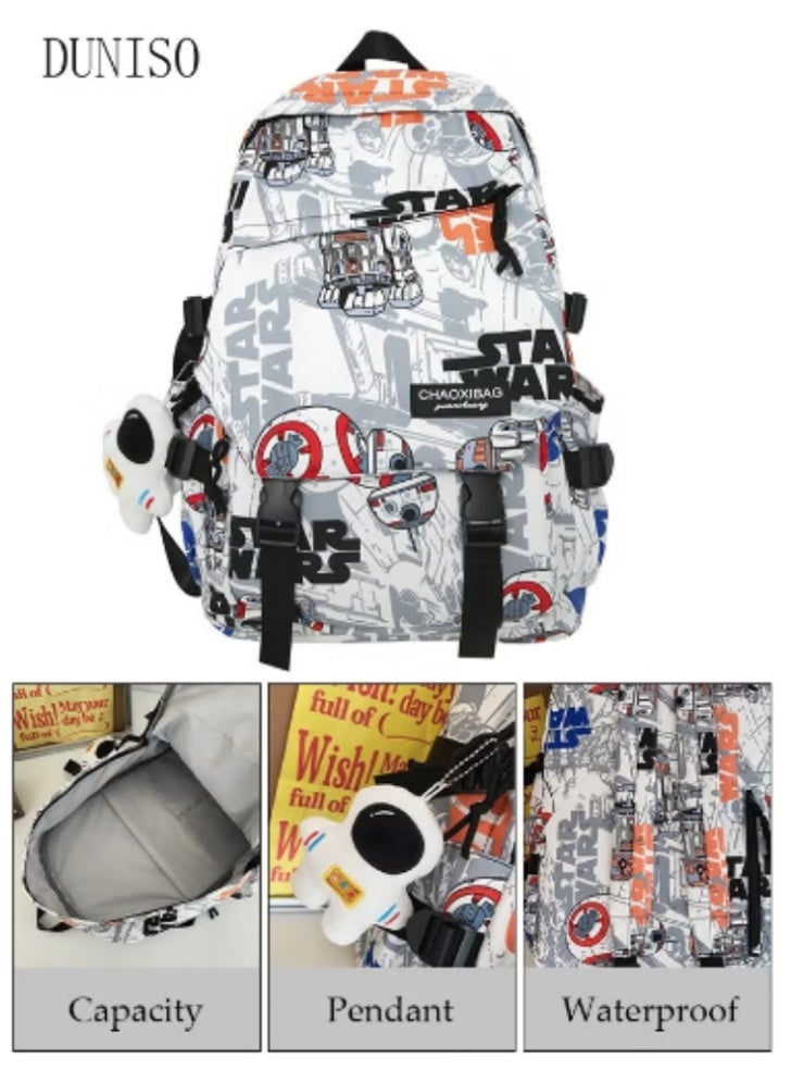 DUNISO Star Wars - Collaborated Backpack | Trendy Prints, Unique Charms - Image 3