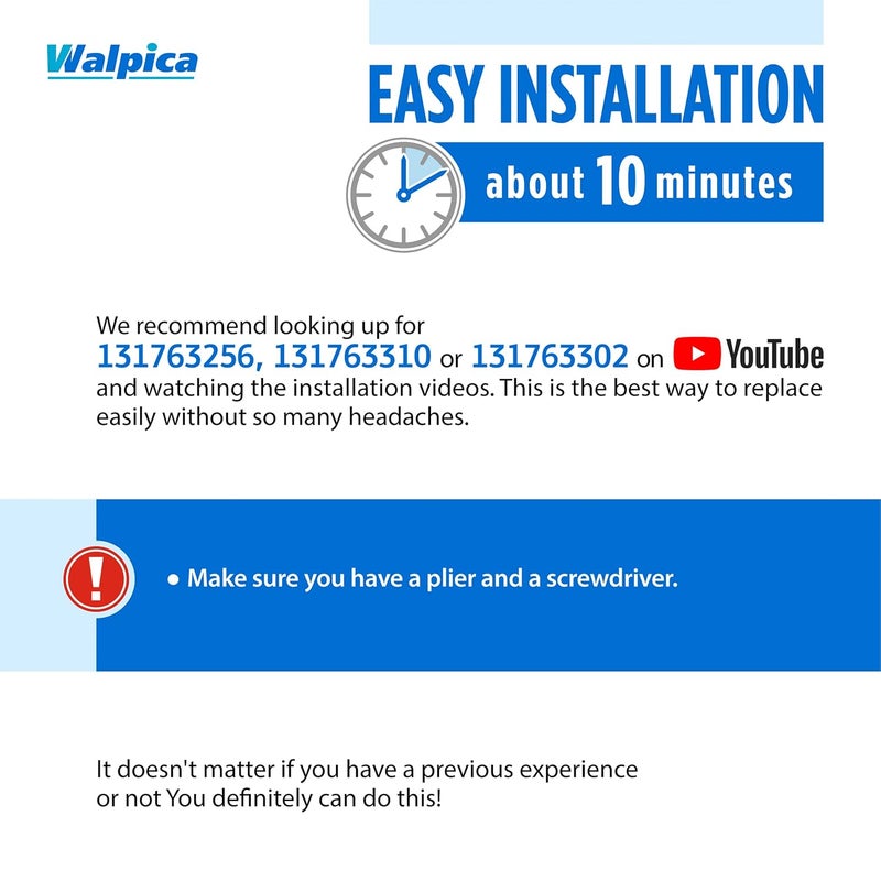 Walpica 131763256 1317632 131763202 لقفل باب غسالة فريجيدير أفينتي غسالة تحميل أمامي قطع غيار استبدال جزء غسالة كينمور قفل باب غسالة أجزاء GLTF2940FS1 FAFW4011LW0 - Image 4