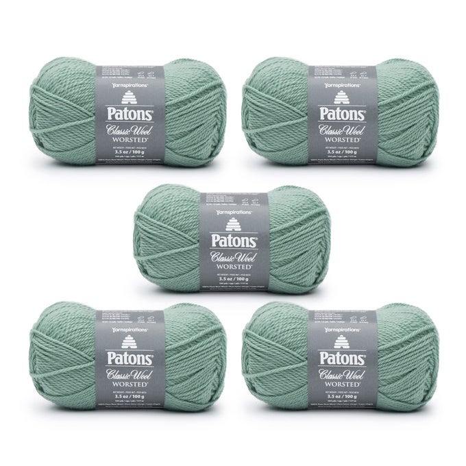 CLASSIC WOOL BASIL YARN 5 PACK OF 35OZ100G WOOL 4 MEDIUM 210 YARDS KNITTINGCROCHET