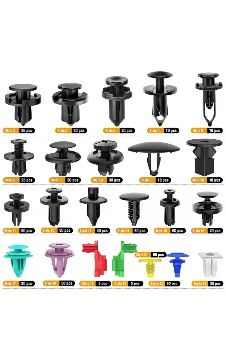 kashemano Set of 726 pieces of universal car clips, Multicolor - Image 4