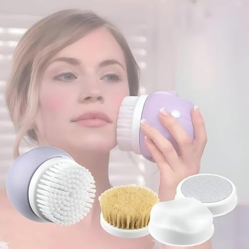 Blackhead Remover Device - Complete 4-in-1 Facial and Body Skincare Brush Set for Effective Pore Cleansing and Acne Treatment with Eco-Friendly Design - Image 3