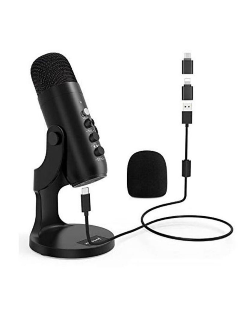Jmary PW8 Professional Metal Voice Recording Usb Condenser Studio And Podcast Recording Gaming Microphones - Image 1