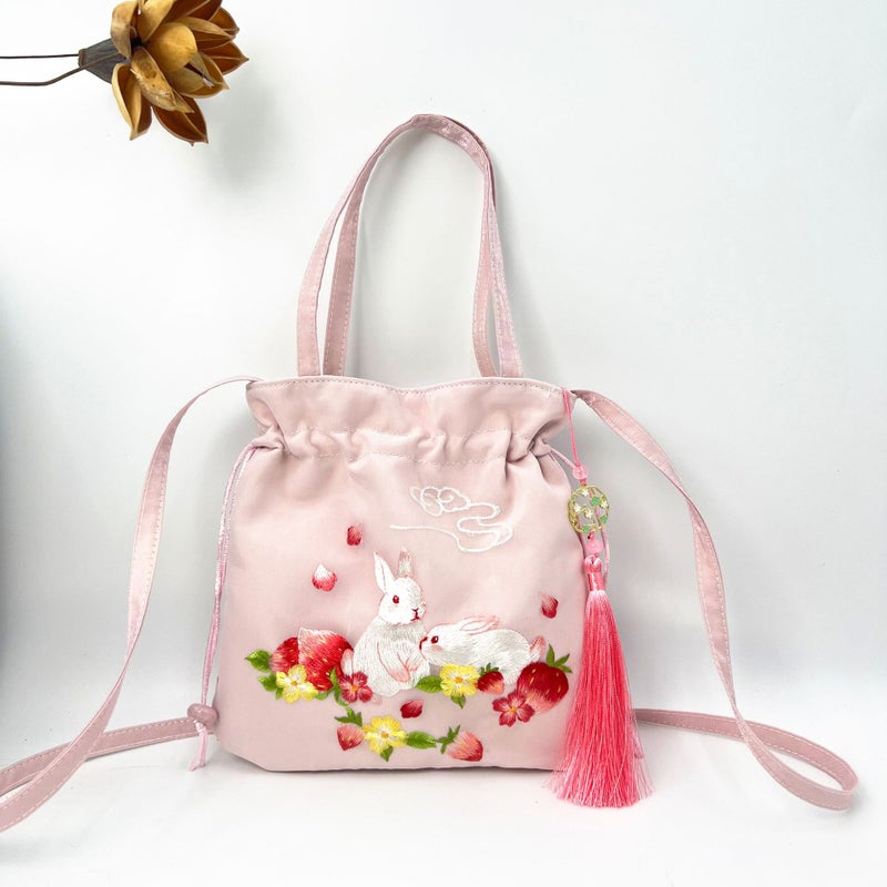 Chinese-Style Suzhou Embroidery Bag, Traditional Chinese Style Handbag, Hanfu Matching Handbag, Tiktok Ancient Style Crossbody Bag, Casual Versatile Artistic Small Bag - Image 1