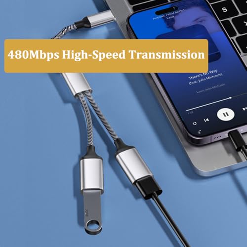 Sooiiyu USB C Male to Dual USB Female Cable Splitter, Type C 2.0 OTG Adapter, Multiple Hub, Compatible with iPhone 16/15 Max, iPad Air, MacBook Pro, Google Pixel, Surface GO, Xbox One - Image 3