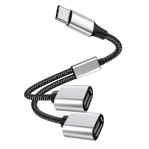 Sooiiyu USB C Male to Dual USB Female Cable Splitter, Type C 2.0 OTG Adapter, Multiple Hub, Compatible with iPhone 16/15 Max, iPad Air, MacBook Pro, Google Pixel, Surface GO, Xbox One - Image 1