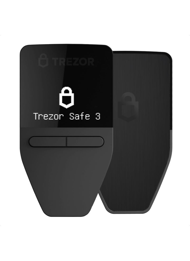 TREZOR Trezor Safe 3 - Passphrase & Secure Element Protected Crypto Hardware Wallet - Buy, Store, Manage Digital Assets Simply and Safely (Cosmic Black)  - Image 1
