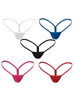 Generic Women's Lace G-String Thongs Underwear, 5pcs Low Rise T-Back Panties, Comfortable Lace T Pants for Everyday Wear (Size: L)  - Image 1