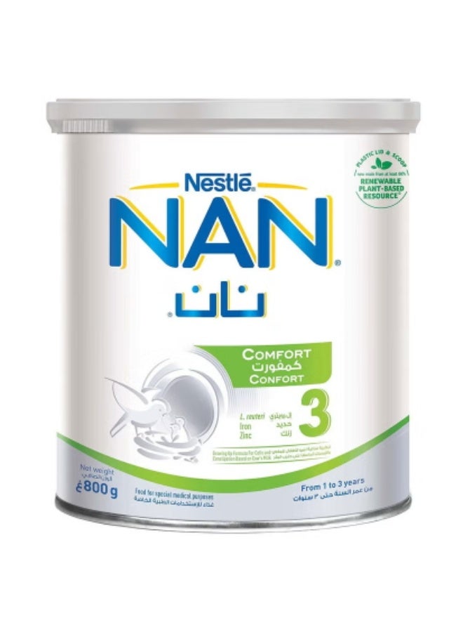 Nestle Nestlé NAN Comfort Stage 3 Anti-Colic Toddler Milk Formula 800g (1–3 Years) – Gentle Digestion & Complete Nutrition