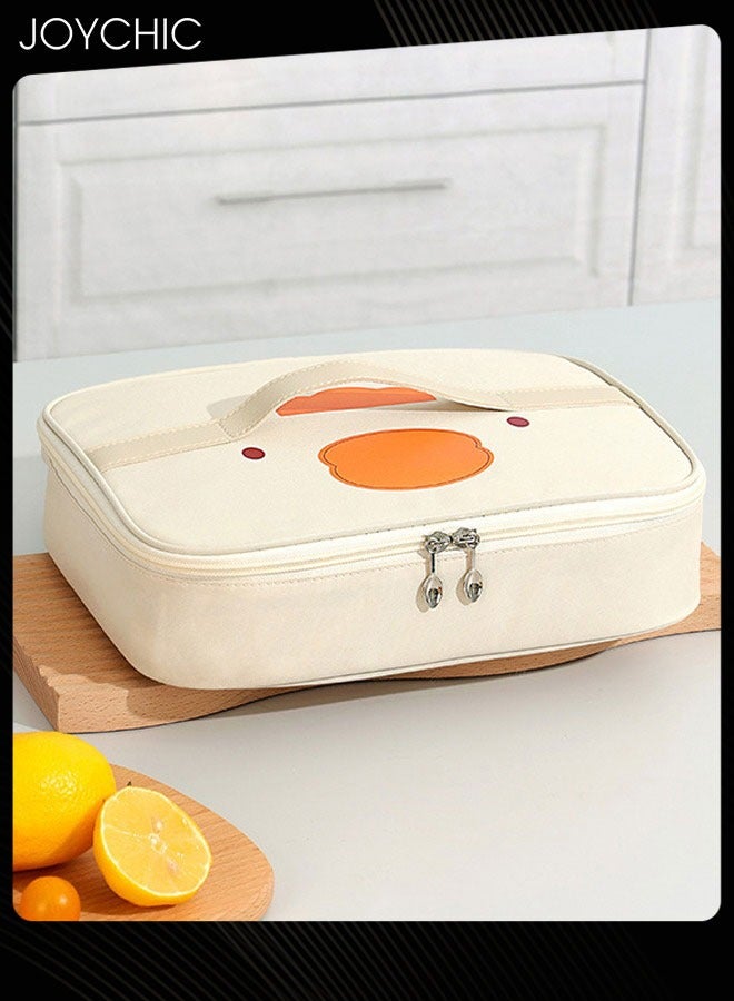 Joychic 3-Piece Oxford Multifunction Food Insulation Bag Warm and Fresh Keeping Reusable Lunch Bag for School Office Outdoor Picnic - Image 4