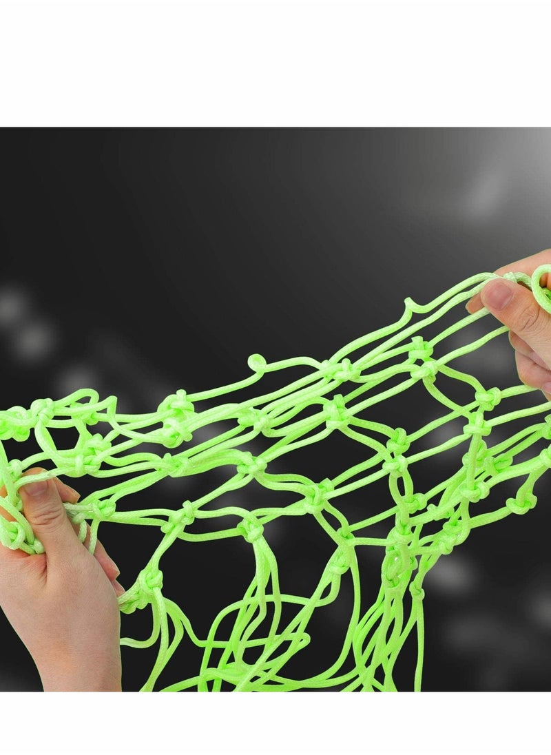 SYOSI Outdoor Glow in The Dark Basketball Heavy Duty Basketball Net Replacement All Weather Anti Whip 12 Loops Standard Size Night Basketball Sports Gift for Pool Sports School  - Image 4
