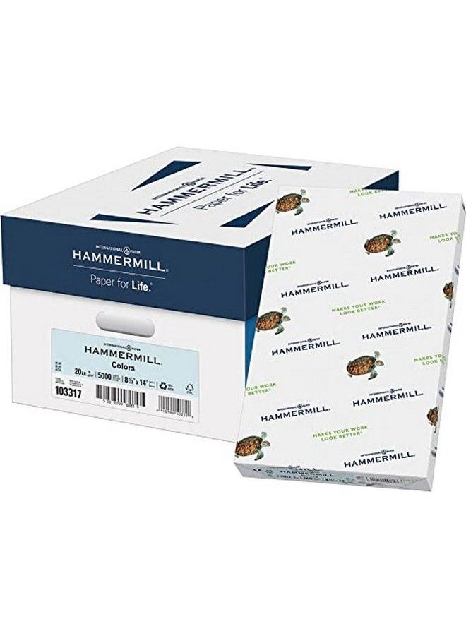 Hammermill Colored Paper 20 Lb Blue Printer Paper 8.5 X 14 1 Ream (500 Sheets) Made In The Usa Pastel Paper 103317R  - Image 1