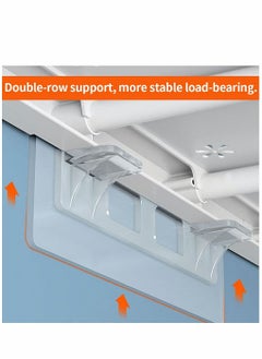 SYOSI Punch Free Shelf Support Pegs, 24 Pcs Clear Self Cabinet Adhesive Shelves Clips, Strong Shelves Support Holder Pin for Closet, Brackets, Clapboard Layer  - Image 2