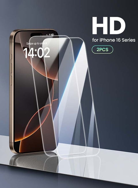 2Pack iPhone 16 Pro Max Screen Protector 6.9 Inch HD Easy Installation,Scratch Resistant, Anti-Fingerprint, Bubble Free, Case Friendly, 9H Tempered Glass Film Clear