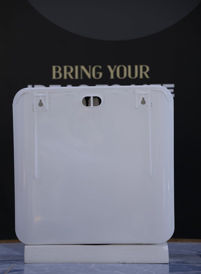 RAYNO 3D Curved Dual Flush Tank for Toilet - 8 LTR Water Capacity - Polypropylene Smart PVC Slim Cistern - Wall Mounted, Push Button Top Flushing Tank, Air Freshener with Complete Set (White) - Image 4