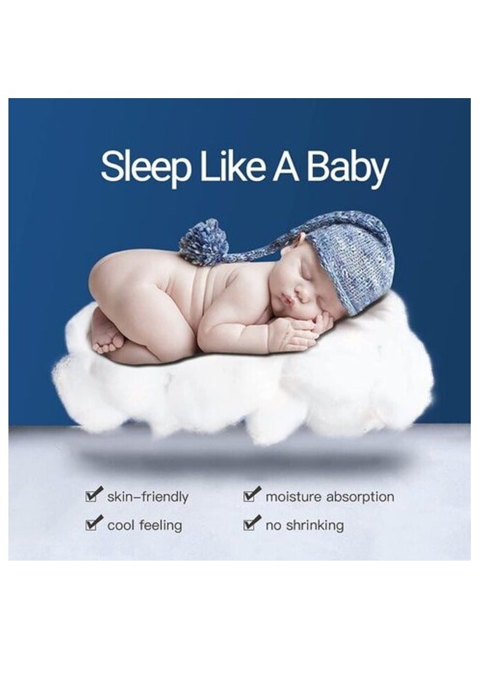 DEEP SLEEP Every Night Deep Sleep Mattress Topper Soft Comfort White 500 GSM (Dark Blue, Double Size -W120 X L200 Cm) - Image 5