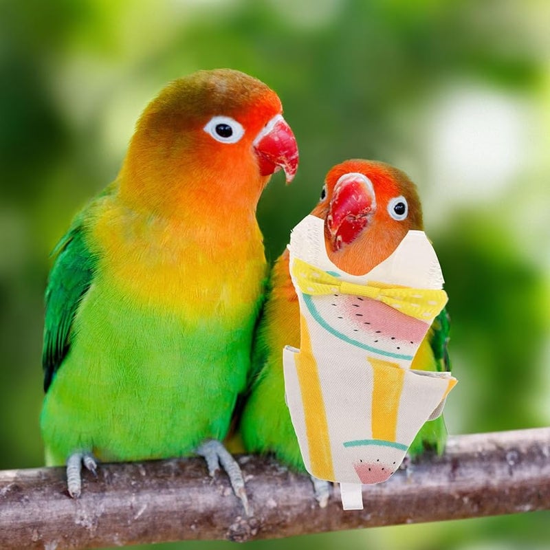Washable Fruit Pattern Bird Diapers Flight Suits Small Size For Parakeets Parrots Pigeons - Image 4