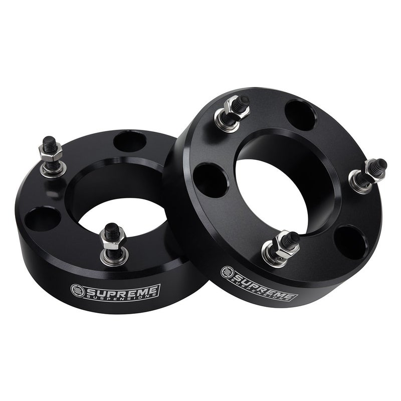 Supreme Suspensions - 3" Front Leveling Kit for 2007-2024 Chevy Silverado 1500 and GMC Sierra 1500 2WD/4WD - T6 Billet Aluminum Strut Spacers Lift Kit (Black) - Image 4