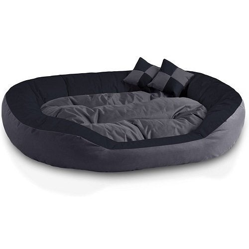 Gorgeous Velvet Dog Beds For Small Medium Large Xl Xxl Xxxl Dogs, Rectangle Grey Black Color Washable Dog Bed Comfortable And Pet Sofa Dog Bed For Large Medium Dogs -Xxl - Image 5