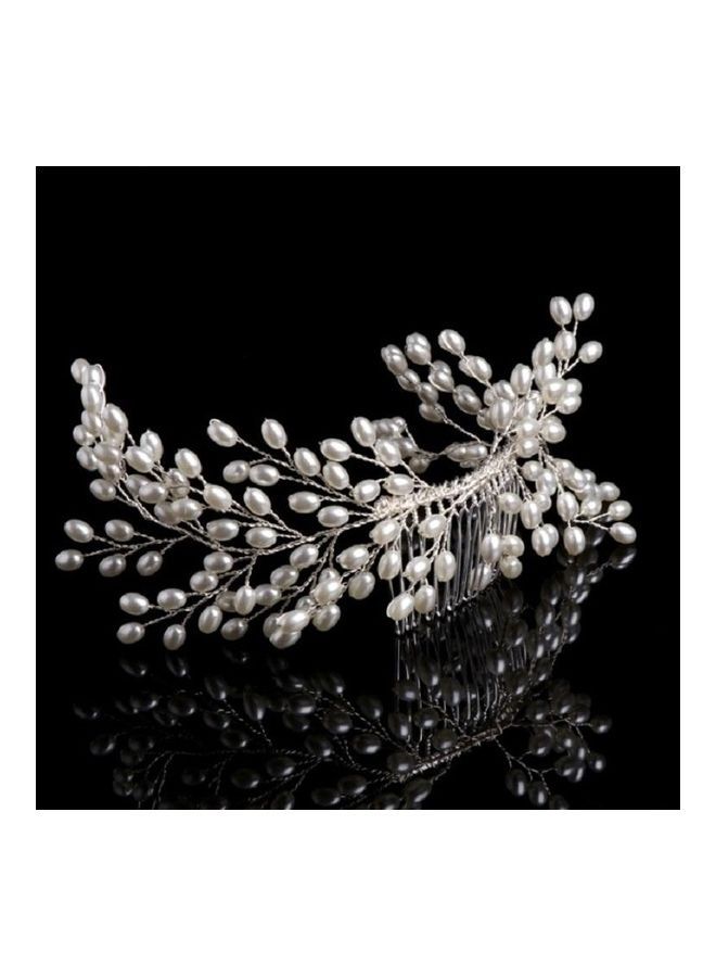 NIBEMINENT Pearl Bridal Hair Comb Multicolour - Image 3