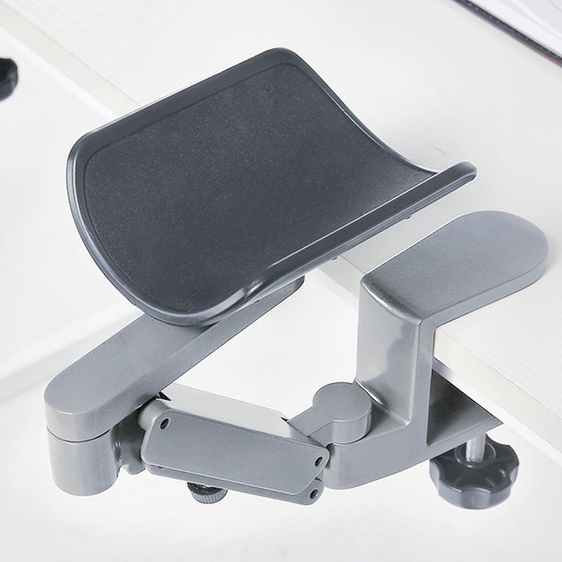 FUZADEL Ergonomic Arm Support for Desk Rotating Mouse Arm Rest Mouse Pad Clamp-On Desk Hand Rest for Computer Table Arm Support Mouse Pad - Image 2