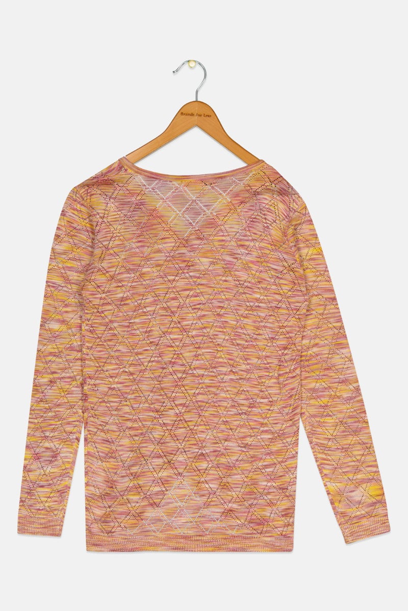 STEVE MADDEN Kids Girl V-Neck Long Sleeves Textured Top, Multicolor - Image 3