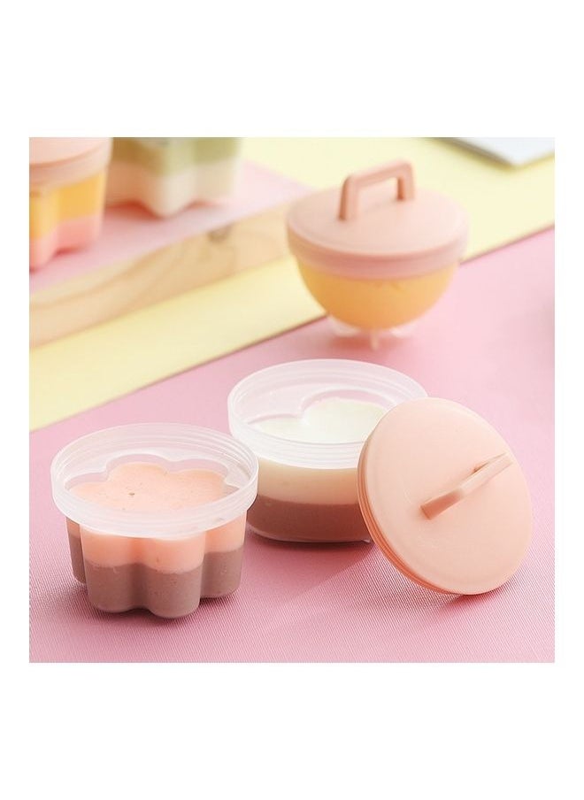 NIBEMINENT - 4 in 1 Poached Egg Mold Set Pink - Image 1