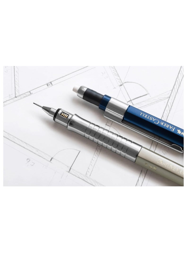 فابير كاستل قلم رصاص ميكانيكي من فابر كاستل TK-Fine Vario L بقطر 1.0 ملم باللون الذهبي الشمباني. الوضع الناعم: آلية توسيد ضد كسر الرصاص للكتابة العامة. الوضع الصلب: آلية تثبيت الرصاص للرسم والتصميم.  - Image 2