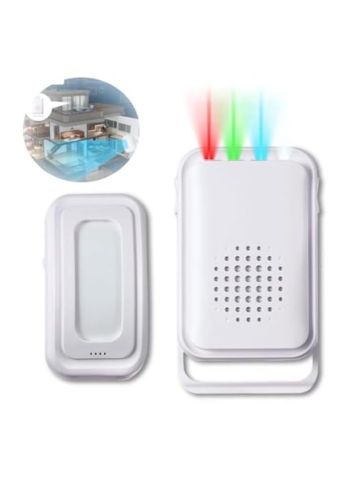 erorex Motion Sensor Detector Door Chime, for Business Store Entry Alert, Welcome Buzzer Monitor Doorbell Alarm, for Home Elderly Dementia Patients, LED Indicators & Vibration (1 Sensor & 1 Receiver) - Image 1