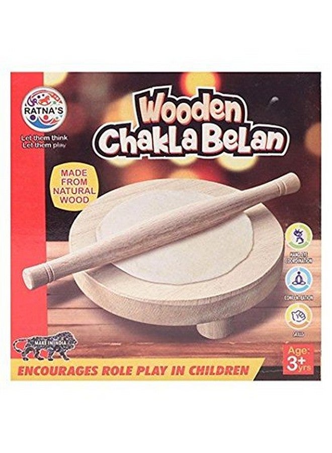 Ratna's Wooden Chakla Belan Set for Kids.Made up of Soft Wood, fine Finish and Durable - Image 5