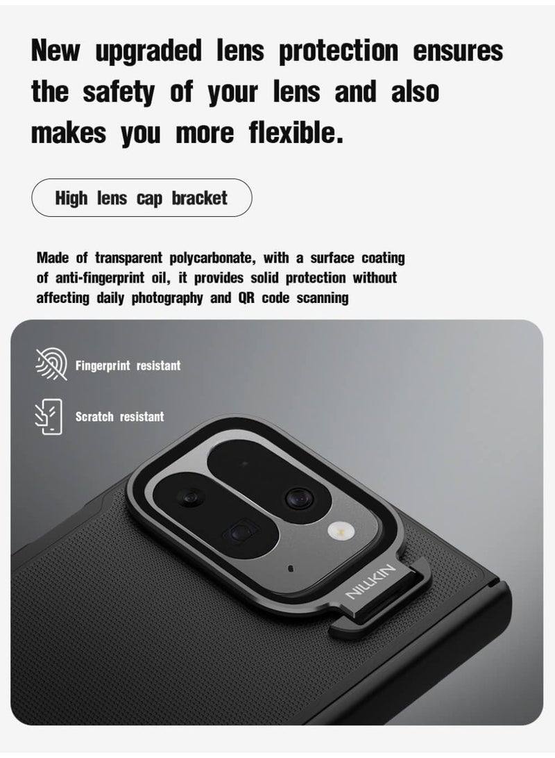 Nillkin Case Designed for Google Pixel 10 Pro Fold Nillkin Super Frosted Shield Prop Transparent Lens Guard Edition Matte cover case for Google Pixel 10 Pro Fold 5G 2025 Black Color - Image 3
