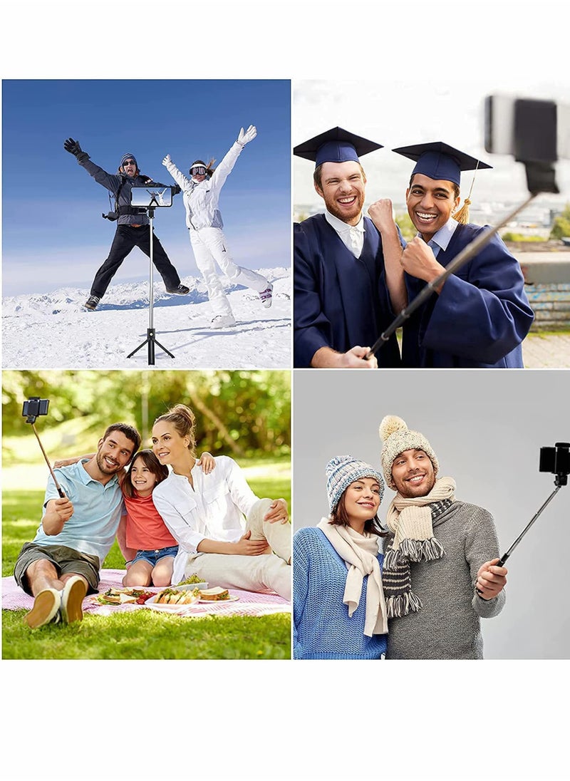 KASTWAVE - Selfie Stick Tripod Extendable 3 in 1 Aluminum Bluetooth Selfie Stick with Wireless Remote and Tripod Stand Compatible with iPhone and Android Phone Lightweight Portable - Image 1