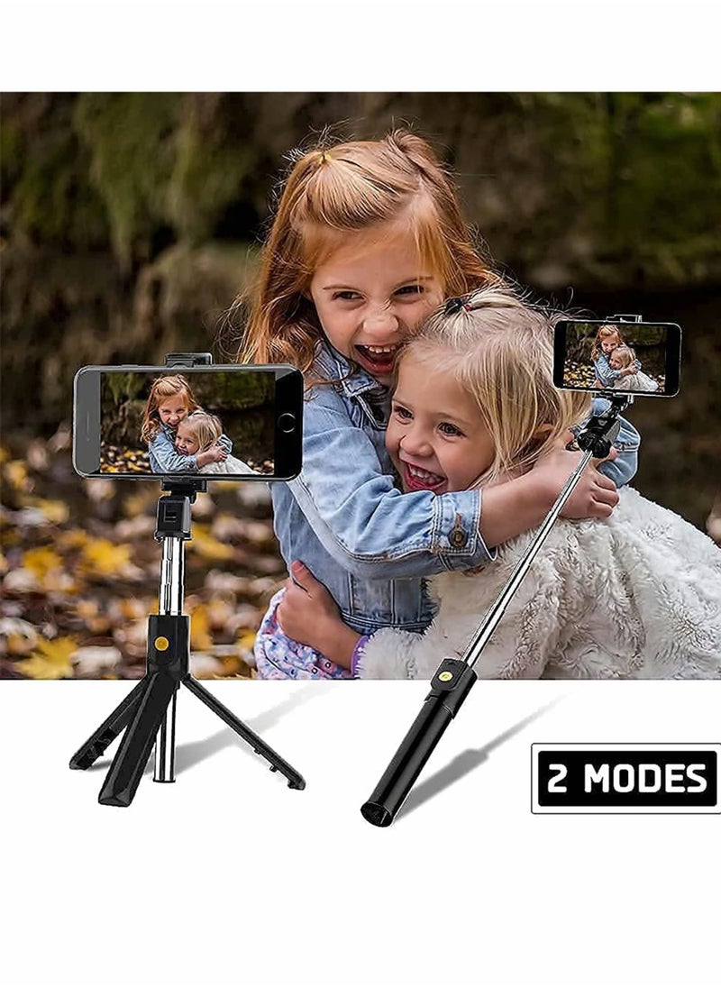 KASTWAVE - Selfie Stick Tripod Extendable 3 in 1 Aluminum Bluetooth Selfie Stick with Wireless Remote and Tripod Stand Compatible with iPhone and Android Phone Lightweight Portable - Image 1
