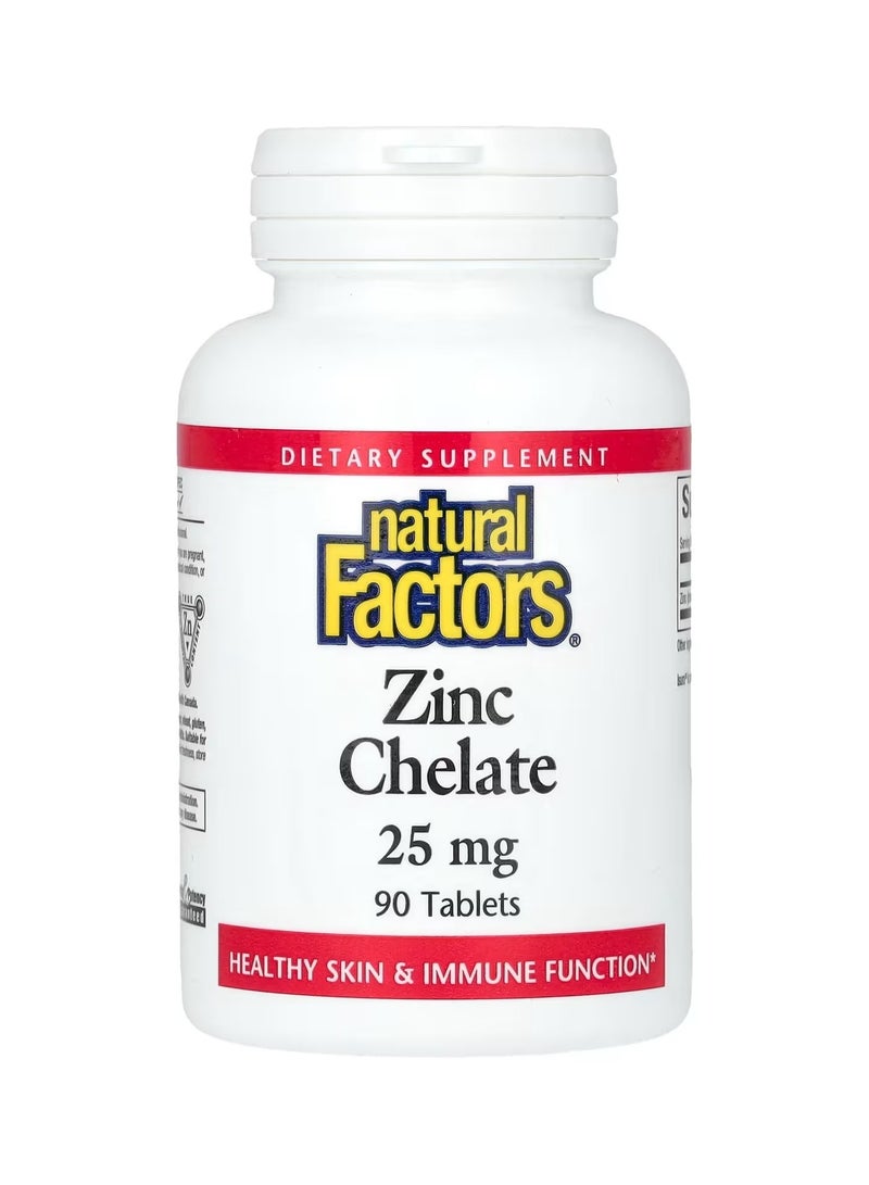 Natural Factors, Zinc Chelate, 25 mg, 90 Tablets
