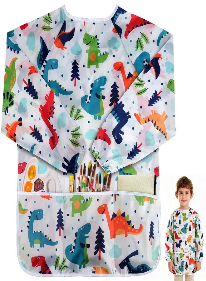 IKAYAS Kids Art Smock, Smocks for Waterproof Long Sleeve Art Smocks for Kids 3-5 (1) - Image 1