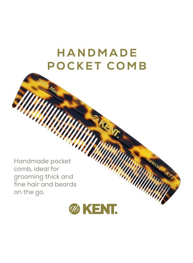 KENT Hair Comb for Men, Handmade Pocket Comb, Fine and Wide Tooth Hair Comb for Grooming and Styling, Sawcut Kent Comb, 2 Pack (Yellow Tokyo) - Image 3