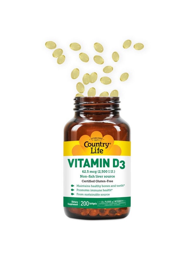 Country Life Vitamin D3 2500 IU Soft Gels, Larger, 200 sg, 200 Count - Image 4
